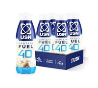 USN Protein Fuel 40 High Protein Shake 6 x 500ml - Ready-to-Drink Shakes with 41g Protein - No Added Sugar and Suitable for Vegetarians - Perfect On-the-Go - Vanilla Flavour
