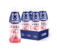 USN Protein Fuel 40 High Protein Shake 6 x 500ml - Ready-to-Drink Shakes with 41g Protein - No Added Sugar and Suitable for Vegetarians - Perfect On-the-Go - Strawberry Flavour