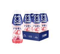USN Protein Fuel 40 High Protein Shake 6 x 500ml - Ready-to-Drink Shakes with 41g Protein - No Added Sugar and Suitable for Vegetarians - Perfect On-the-Go - Strawberry Flavour