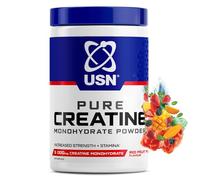 USN Pure Creatine Monohydrate Powder 360g - Red Fruit Punch | 60 Servings | 5g Micronised Creatine | Flavoured Creatine for Strength, Endurance & Performance