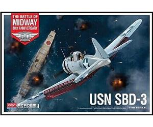 USN SBD-3 Battle Of Midway 1:48 Plastic Model Kit ACADEMY