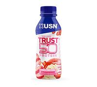 USN Trust 50 Pre-mixed & Ready to Drink Protein Shake Bottles: 6 x 500 ml Strawberry High Protein Recovery Drinks