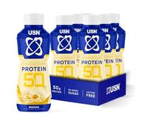 USN Trust 50 Ready to Drink Protein Shake | Banana | 50g Protein | Lactose Free, No Added Sugar | 6 x 500ml Bottles | High Protein On-the-Go Snack & Lean Muscle Support