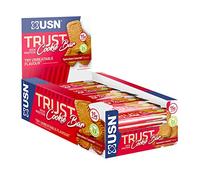 USN Trust Caramel Biscuit Cookie Bar: High Protein Bars, Perfect On-the-Go and Post-Workout Protein Snacks (12 x 60 g Bars per Pack), Red/Blue