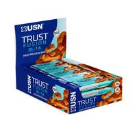 USN TRUST Fusion Bar, Salted Caramel and Chocolate Protein Bar: High Protein and Low Sugar Bars, Perfect On-the-Go and Post-Workout Protein Snacks (15 x 55g Bars per Pack)