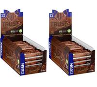 USN Trust Vegan Brownie Bar, Dark Chocolate Protein Brownie: High Protein Bars, Perfect On-the-Go & Post-Workout Protein Snacks (12 x 60g Bars per Pack) (Pack of 2)