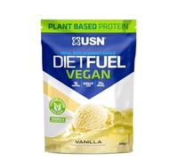 USN Diet Fuel Vegan Protein Shake, Meal Replacement, High Protein, 100 Percent Plant Protein Meal with 26 g Of Protein, Vanilla, 880 g