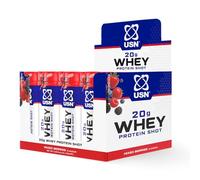 USN Whey Protein Shots I Mixed Berries I 12 x 100ml | 20g Protein | 81kcal | Fat Free | Zero Sugar | Pocket-Sized | Gym Liquid Fuel | Ready-to-Go | Muscle Recovery Drink