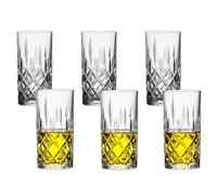 USNUANNU 6-Piece Crystal Highball and Collins Glasses Drinking Set - 15 oz Large Capacity, Elegant Crystal Glassware, Perfect for Multipurpose Use with Water, Coffee, Beer, Cocktails, and More