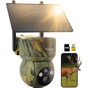 usogood 4G LTE Cellular Trail Camera Solar,2K Wildlife Camera with Night Vision Motion Activated,360° View Live Wildlife camera 4G, Waterproof Game & Trail Cameras with 32GB Memory Card and SIM Card