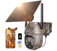 usogood 4G LTE Solar Cellular Trail Cameras Sends Picture to Cell Phone, 360° Game Camera with Night Vision Motion Activated IP66 Waterproof, 2K Live Feed Wildlife Motion Camera with SIM Card