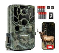 usogood 4K 48MP WiFi Wildlife Camera, Trail Camera with Night Vision Motion Activated, 120° Detection, Includes 32GB Memory Card & 8 AA Batteries, IP66 Waterproof for Hunting and Wildlife Monitoring