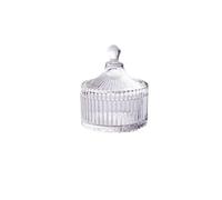 USOHJZ Crystal Glass Candy Cup Creative Living Room Candy Jar Dried Fruit Plate Sugar Bowl Fruit Bowl with Lid for Storage for Tea(10.8 * 12cm)