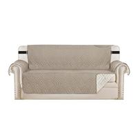 USOHJZ Waterproof Plaid Fabric Sofa Cover Anti-Slip Easy-going Sofa Covers Luxury Folding Living Room Sofas Slipcover For 1/2/3/4 Seat(S2-Khaki,1 Seat(53cm))