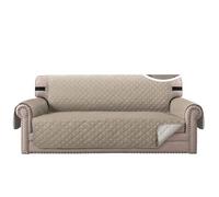 USOHJZ Waterproof Plaid Fabric Sofa Cover Anti-Slip Easy-going Sofa Covers Luxury Folding Living Room Sofas Slipcover For 1/2/3/4 Seat(S1-Khaki,4 Seat(198cm))