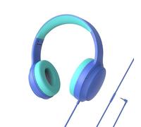 Usoun Kids Headphones,Wired Headphones for Kids Over Ear with Microphone,85/94dB Volume Limiter Headphone for Kids Boys Girls Teens Children,3.5mm Wired Foldable Headphone for School/Tablet (Blue)