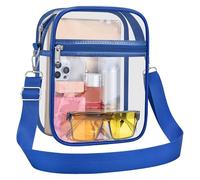 USPECLARE Clear Purse Stadium Clear Messenger Bag Stadium Approved for Men and Women Clear CrossBody Bag, Blue, S