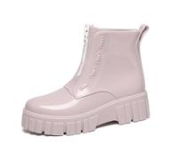 Usper Ankle Wellies Wellington Boots Women, Ladies Ankle Wellies Wide Calf Rains Chelsea Boots Slip-On, Waterproof Womens Short Wellies for Outdoor Garden Walking Hiking