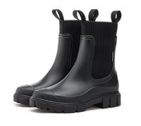 Usper Ankle Wellies Wellington Boots Women, Ladies Ankle Wellies Wide Calf Rains Chelsea Boots Slip-On, Waterproof Womens Short Wellies for Outdoor Garden Walking Hiking