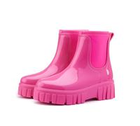 Usper Ankle Wellies Wellington Boots Women, Ladies Ankle Wellies Wide Calf Rains Chelsea Boots Slip-On, Waterproof Womens Short Wellies for Outdoor Garden Walking Hiking
