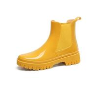 Usper Ankle Wellies Wellington Boots Women, Ladies Ankle Wide Calf Rains Chelsea Boots Slip-On, Waterproof Womens Short Wellies for Outdoor Garden Walking Hiking