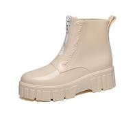 Usper Ankle Wellies Wellington Boots Women, Ladies Wide Calf Rains Chelsea Boots Slip-On, Waterproof Womens Short Wellies for Outdoor Garden Walking Hiking