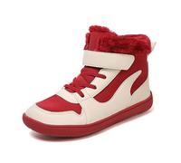 Usper Barefoot Winter Boots Hike Shoes Kids, Waterproof Warm Fur Lined Ankle Winter Barefoot Hiking Boot Boys Girls, Winter Hike Barefoot Non-Slip Footwear Wide Toe Box Boots Unisex Kids