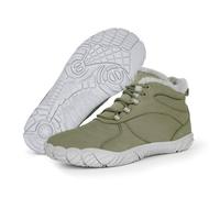 Usper Barefoot Winter Boots Hike Shoes Men Women, Waterproof Warm Fur Lined Winter Barefoot Hiking Boot Non-Slip Mens Womens, Winter Hike Footwear Barefoot Wide Toe Box Boots Unisex