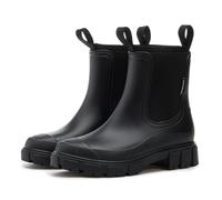 Usper Ladies Ankle Wellies Wellington Boots: Wide Calf Rains Chelsea Boots, Slip-On Waterproof Women's Short Wellies for Outdoor Garden Walking, Hiking