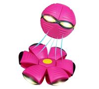 Usper Magic Bouncing Ball, Children's Bouncing Ball The Magic Metaball, Pop Up Ball Flying Saucer, Parent-Child Pet Interaction Toy, Dual Form Freely Switchable, Safe Durable 6 Lights (Pink)