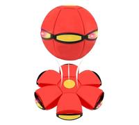 Usper Magic Bouncing Ball, Children's Bouncing Ball The Magic Metaball, Pop Up Ball Flying Saucer, Parent-Child Pet Interaction Toy, Dual Form Freely Switchable, Safe Durable 6 Lights (Red)