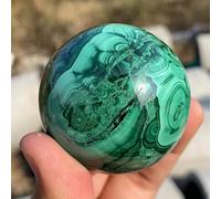 Uspick Malachite Round Ball Natural ore Standard raw Stone Decoration Reiki Stone Seven Star array1PC Crystal (Size : 3.-3.5)