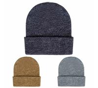 USPL Men’s Thermal Beanie Hat Warm Winter Woolly Hat for Cold Weather Soft Knitted Running Hat in Assorted Colours Melange Outdoor Lifestyle Hats for Everyday Wear