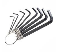 USPL Mini Allan Key Sets Zinc Plated Hardened Steel Hex Alen Alan Hexagon Key with Key Ring with Imperial Wrench 2.0mm to 8.0mm Kit Security Allen Repair Socket Bikes 9 Pcs