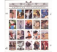 USPS American Illustrators Postage Stamps, USA 2001, Scott 3502, Full Sheet of 20 x 34-Cent Stamps, All Ages