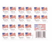 USPS Forever Stamps Four Flags Booklet of 20 Stamps