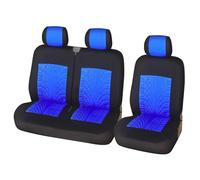 USQBUZHHK Seat Protectors 2+1 Seat Protectors Car Seat Cover For Transit Van Truck Lorry(Type2 Blue 3 Seat)