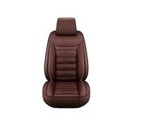 USQBUZHHK Seat Protectors Leather Car Seat Cover Front Single Split Bench Protector Four Seasons Universal Fit Most SUV(Brown-1Piece)
