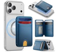 Usroom for Magsafe Wallet Magnetic RFID Blocking Card Holders, PU Leather Strong Magnet Phone Wallet Compatible with Magsafe Phones and Cases for iPhone 17/16/15/14/13/12/ Pro/Max/Plus, Blue
