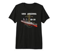 USS Arizona BB-39 Battleship WW2 American Warship Veterans Premium T-Shirt