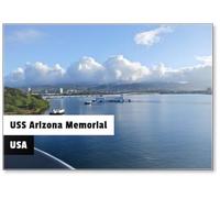 USS Arizona Memorial from The Bow of The USS Missouri, Fridge Magnet