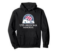 USS Arizona Memorial White Lettering Pullover Hoodie