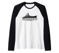 USS Arizona Men Women BB-39 Battleship USS Arizona BB-39 Raglan Baseball Tee