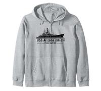 USS Arizona Men Women BB-39 Battleship USS Arizona BB-39 Zip Hoodie