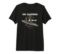 USS California BB-44 Battleship WW2 American Warship Veteran Premium T-Shirt