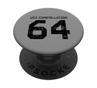 USS Constellation CV-64 Aircraft Carrier Distressed Style PopSockets Adhesive PopGrip