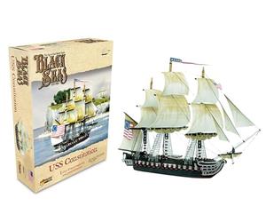 USS Constitution - 1/700 Scale Miniature for Black Seas Highly Detailed Age of Sail Era Miniatures for Table-top Wargaming by Warlord Games