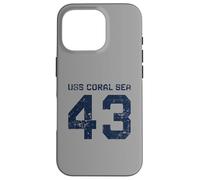 USS Coral Sea CV-43 CVA-43 Aircraft Carrier Distressed Style Case for iPhone 16 Pro