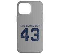 USS Coral Sea CV-43 CVA-43 Aircraft Carrier Distressed Style Case for iPhone 16 Pro Max