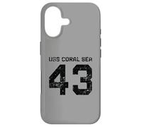 USS Coral Sea CV-43 CVA-43 Aircraft Carrier Distressed Style Case for iPhone 17